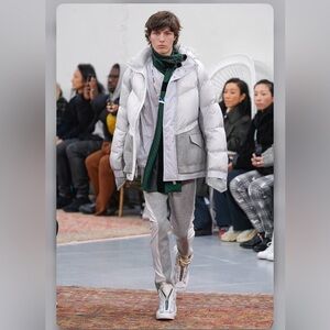 Men’s Nike X Sacai Puffer 800 Fill Down Coat Quilted Jacket Gray XXL NEW!